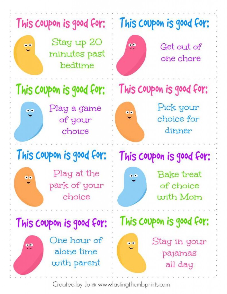 Free Printable Easter Coupons For Kids