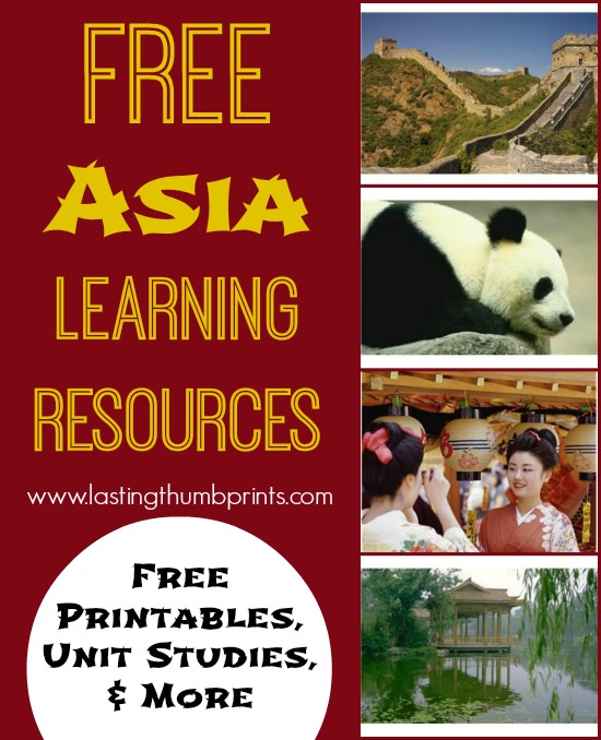 Free Asia Learning Resources - Printables, Unit Studies & More