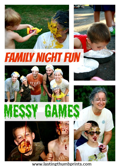 Family Fun - Messy Game! Loads of ideas to create memories with a family messy party.  Getting dirty has never been so fun!