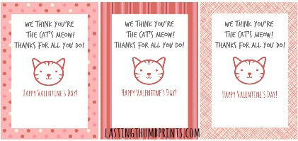 Free Printable Valentine's Day Card sto Thank Others
