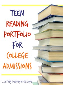 Teen Reading Portfolio for College Admissions