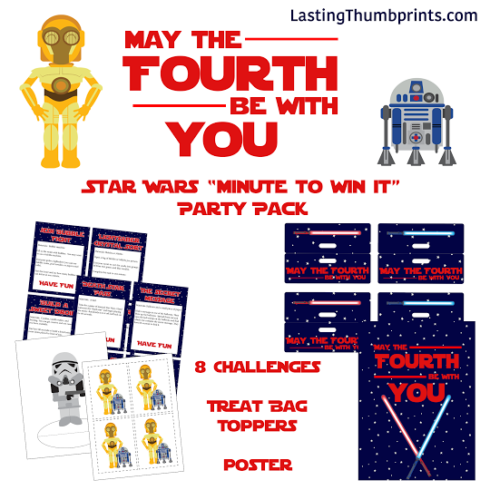 Star Wars Inspired Minute to Win It Party Pack