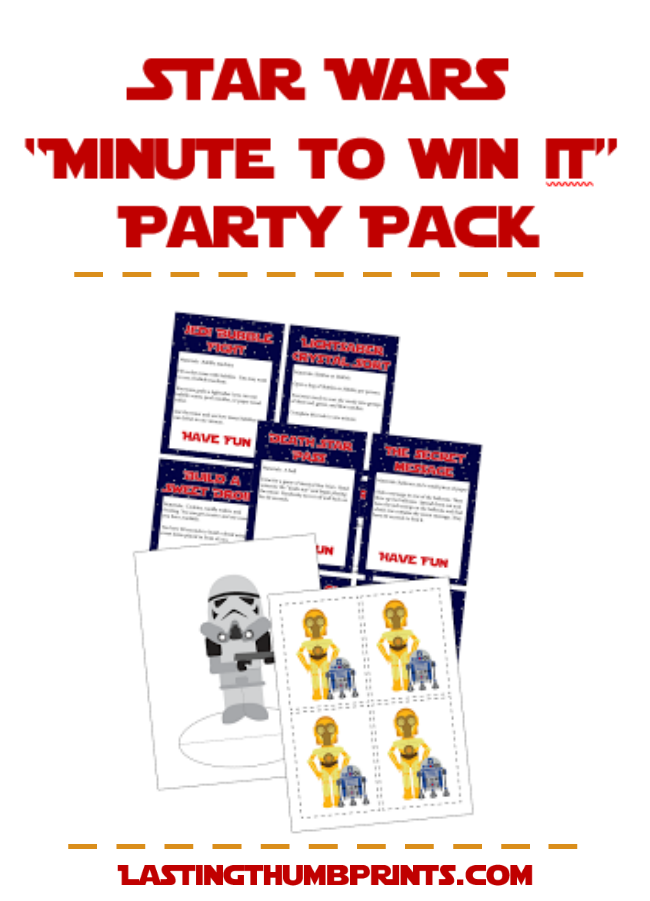Star Wars Party Pack - Great for family nights, birthday Parties, and Star Wars Day!