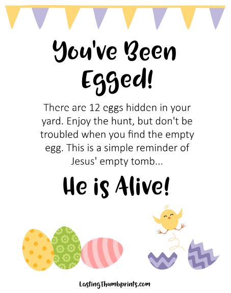 You've Been Egged Printable - Fun Easter Activity!