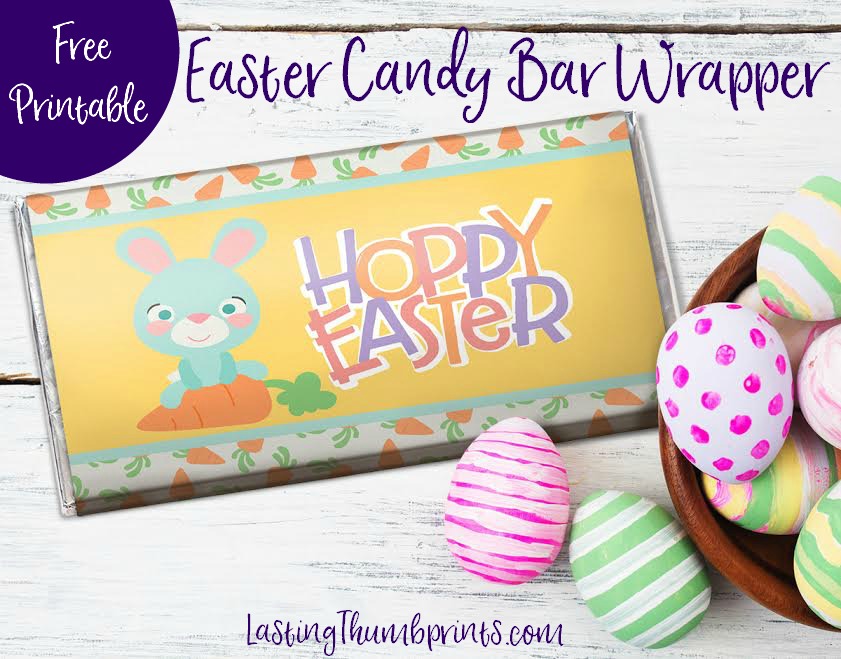 Use this free printable Easter King Size Candy Bar Wrapper to turn any king size candy bar into an easy and cheap Easter treat!