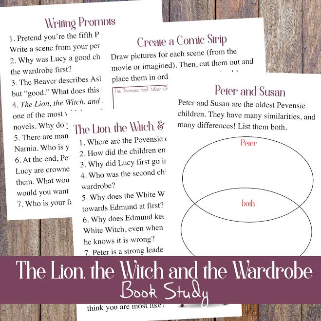 The Lion, the Witch, and the Wardobe Book Study - Free Printables!