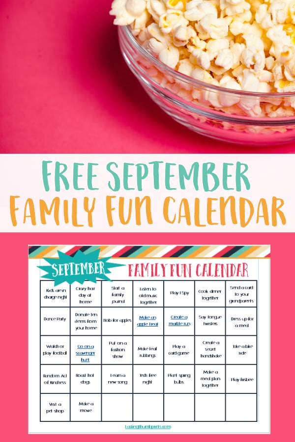 September Family Fun Calendar to Help You Connect With Your Family - Easy and Affordable Activities for Families!